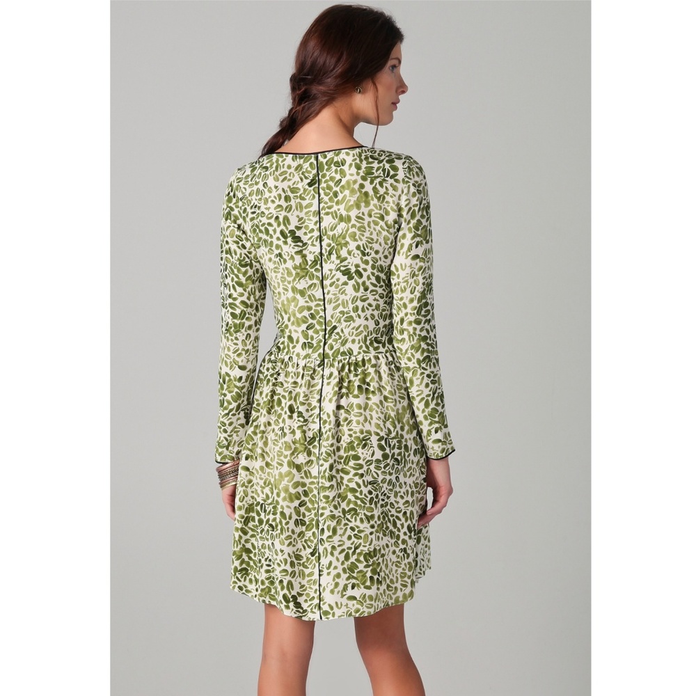 NWT Piamita 100% Silk Long Sleeve Patterned Dress - Picture 3 of 7